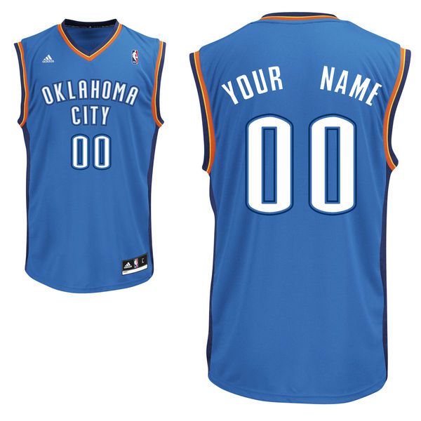 Adidas Oklahoma City Thunder Youth Custom Replica Road Royal NBA Jersey->customized nba jersey->Custom Jersey